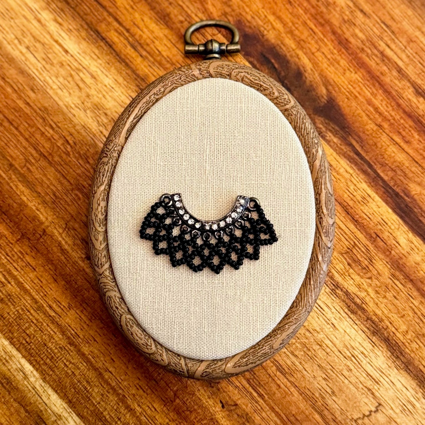RBG “Dissent” Collar Needlepoint