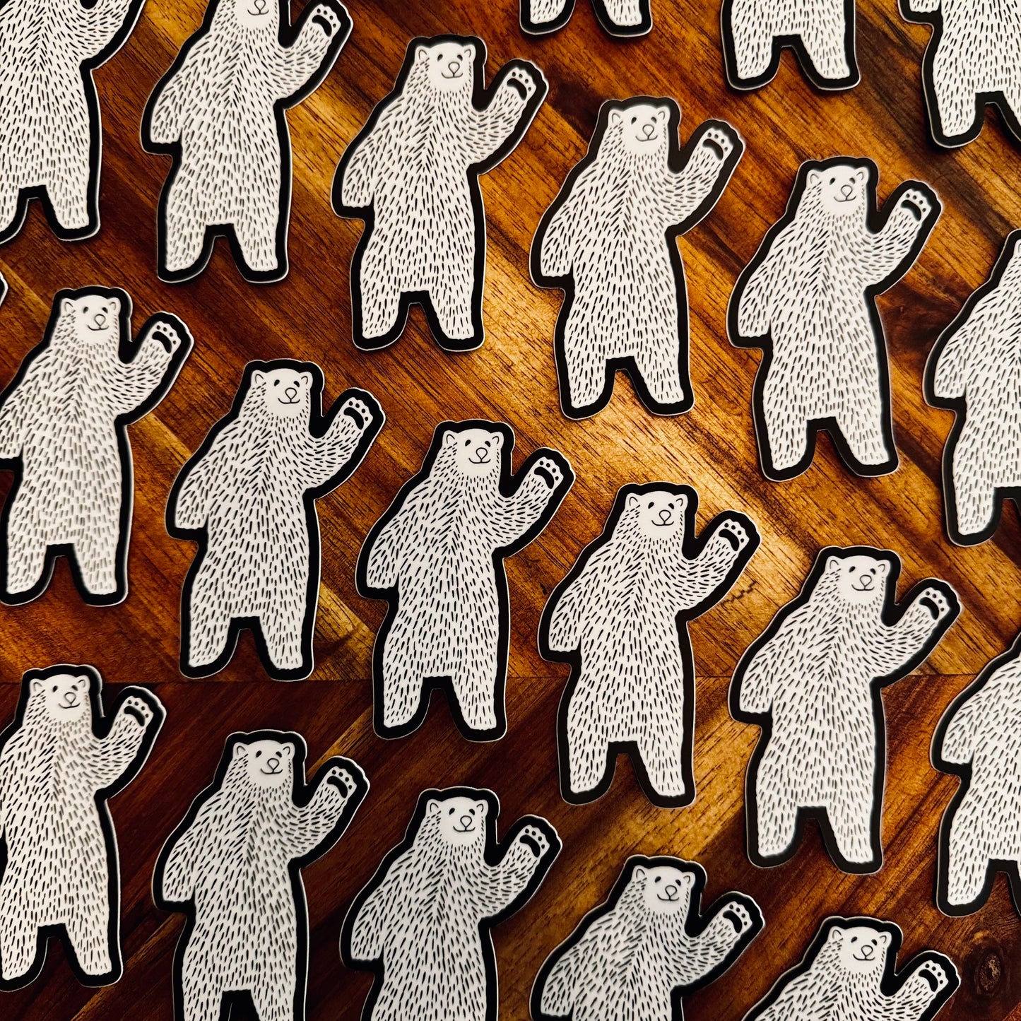 Waving Bear Sticker