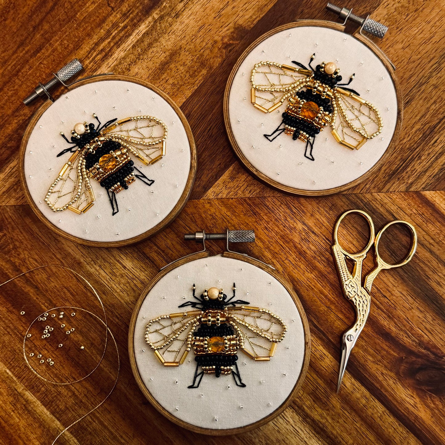 Beaded Bee Needlepoint