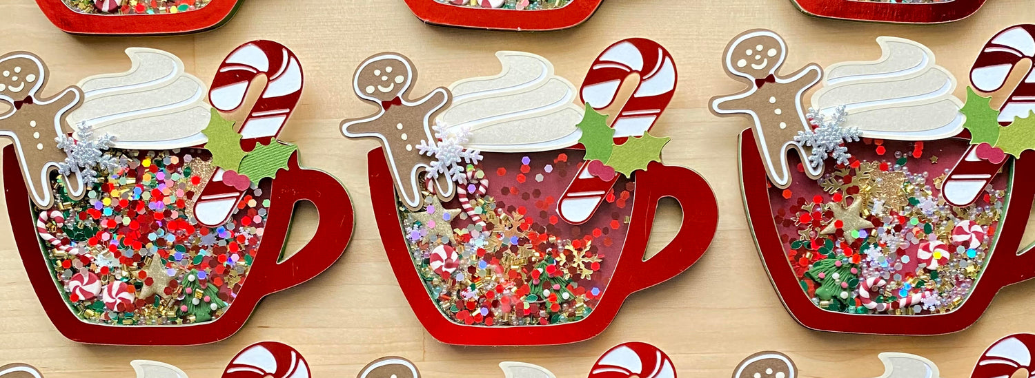 Christmas hot chocolate shaker card