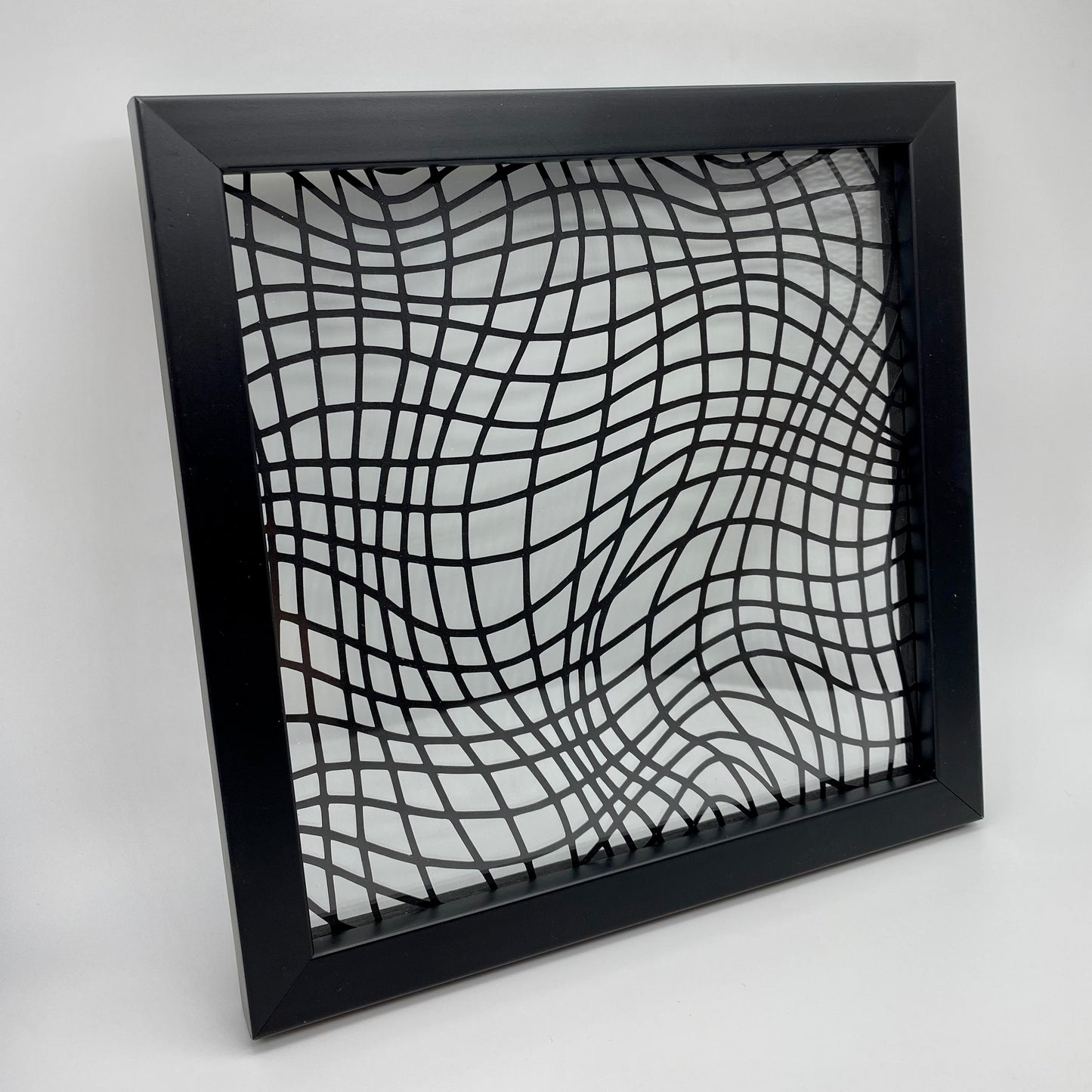 Framed Black Abstract Paper Cut