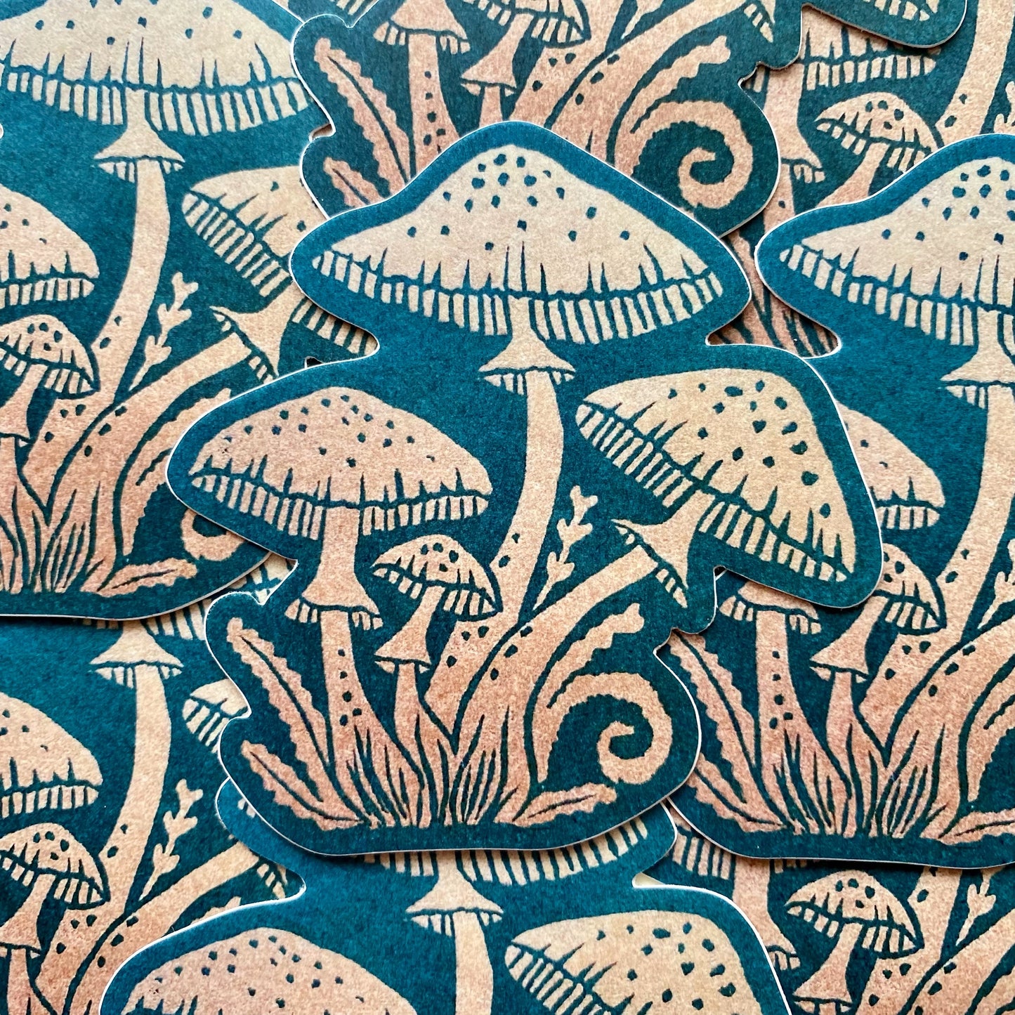 Gold Mushroom Sticker