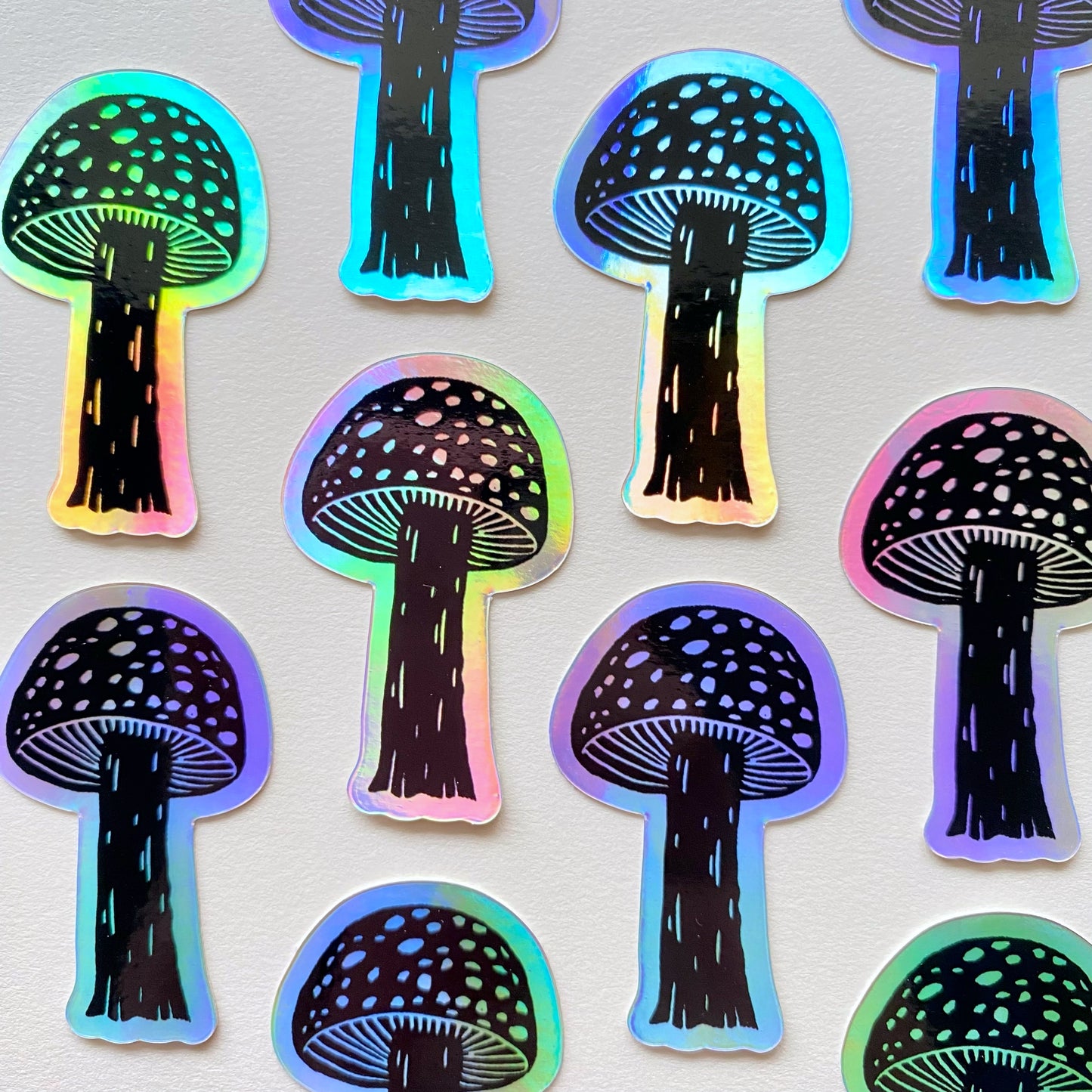 Holographic Mushroom Sticker
