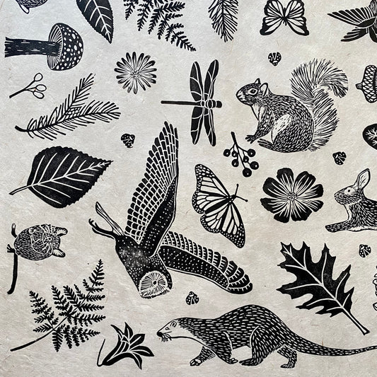 Woodland Animal Print
