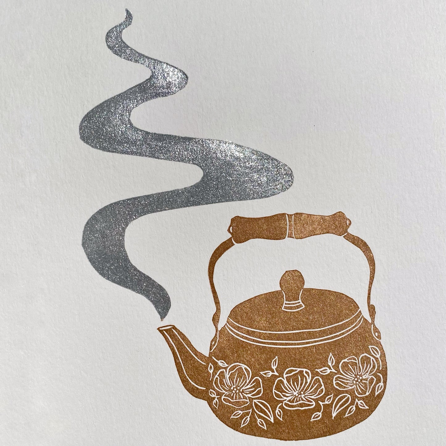 Copper Peony Kettle Print