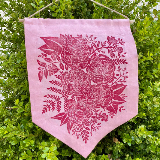 Pink Peony Banner