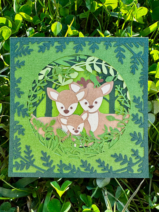 Deer Family Card