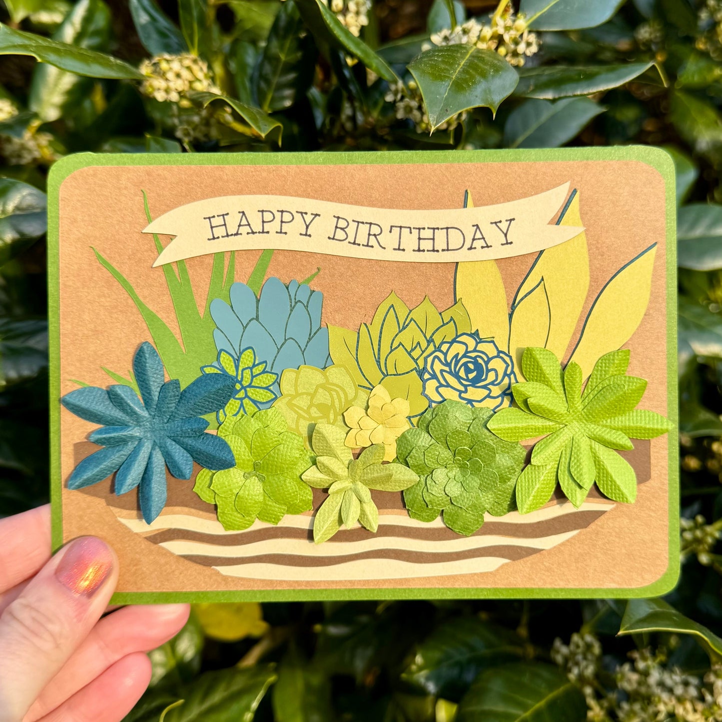 Succulent Garden Birthday Card