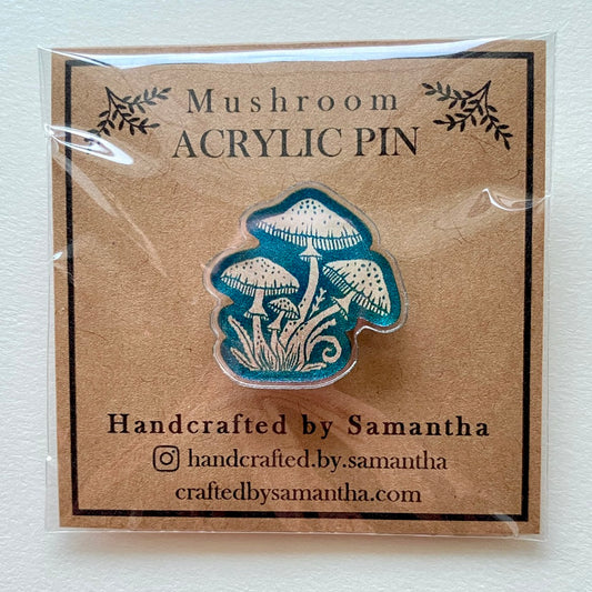 Acrylic Mushroom Pin