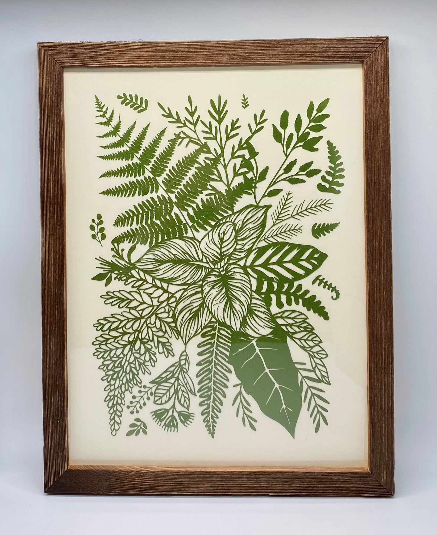 Framed Botanical Paper Cut