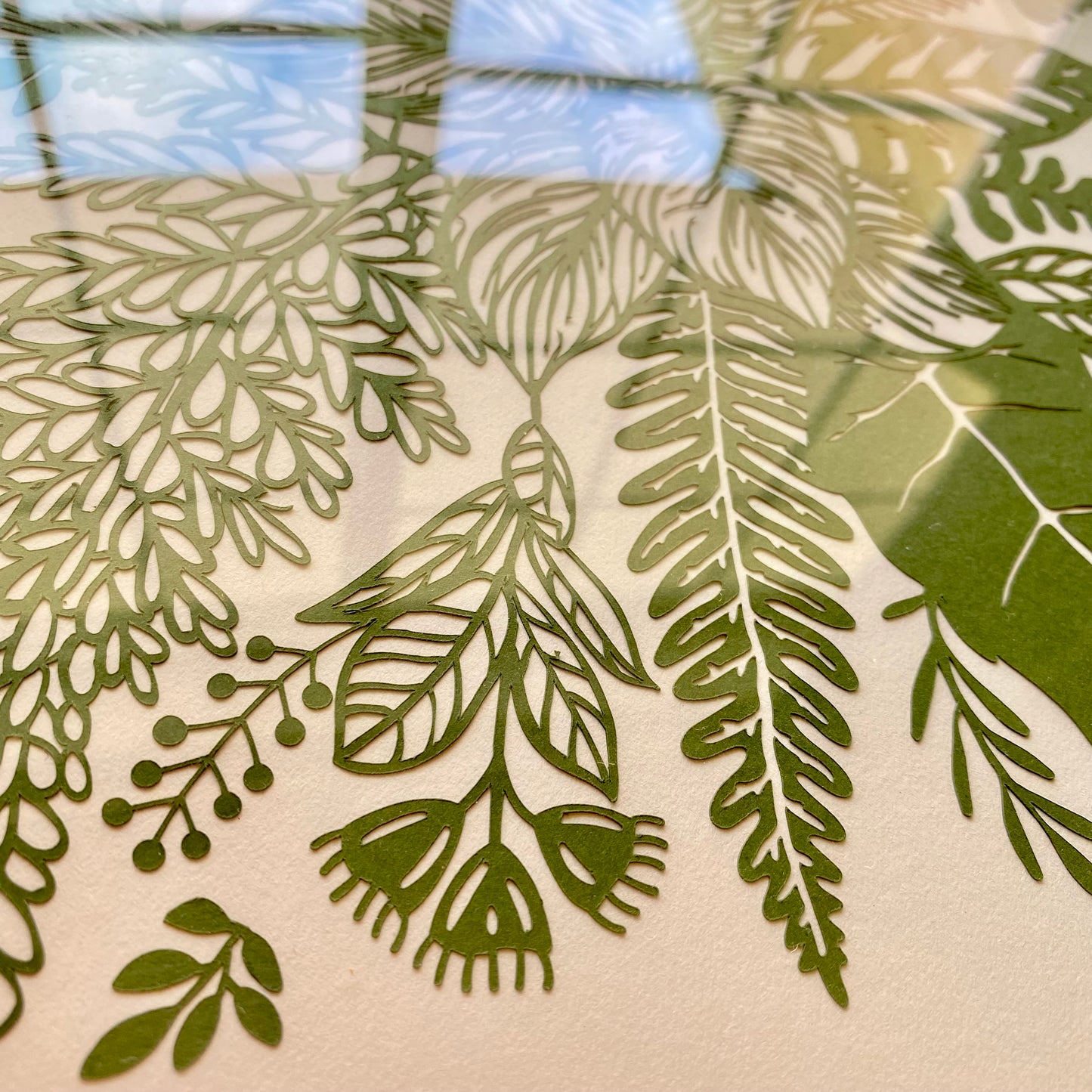 Framed Botanical Paper Cut