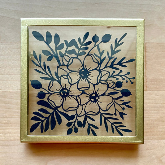Framed Mini Floral Paper Cut